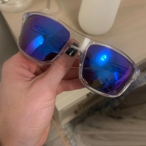 Oakley Gibston Polarized Prizm Sapphire Lenses Clear Frame